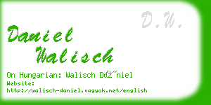 daniel walisch business card